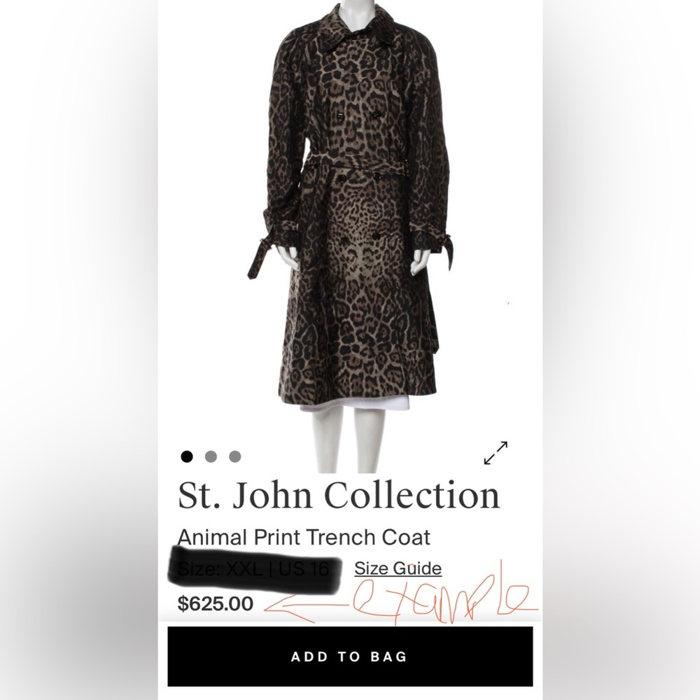 St. John Trench Coat - Picture 8 of 8